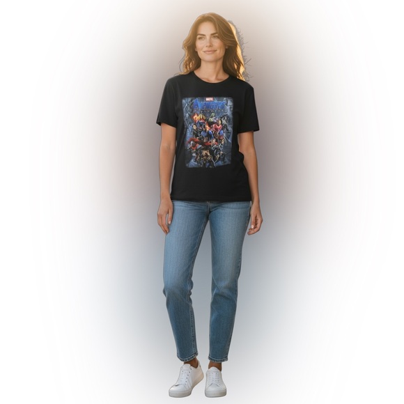Marvel Tops - Marvel Avengers Endgame Graphic Tee - Black and Blue